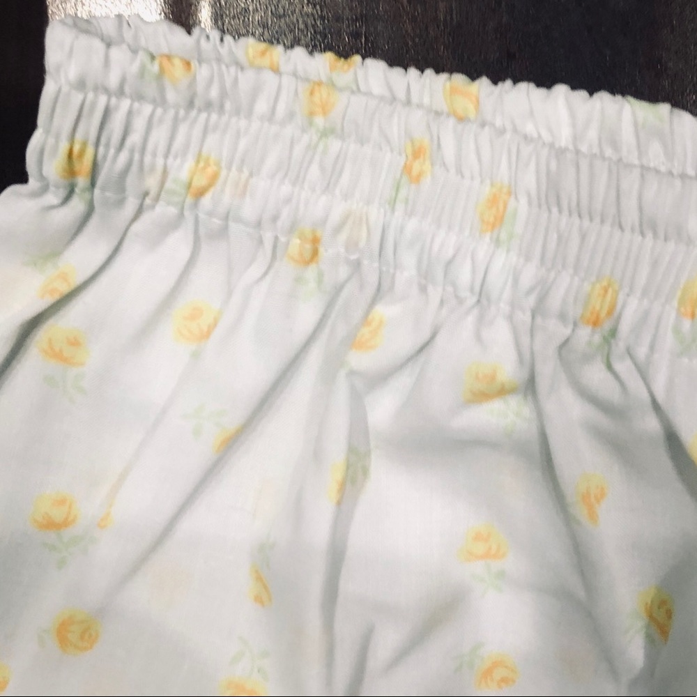 Vtg Pure Luxury White & Yellow Pajama Set Sz S - Picture 3 of 8